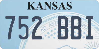 KS license plate 752BBI