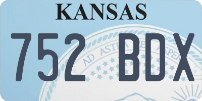 KS license plate 752BDX