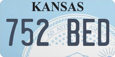 KS license plate 752BED