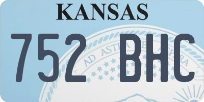 KS license plate 752BHC