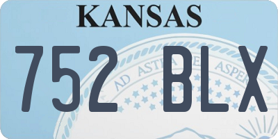 KS license plate 752BLX
