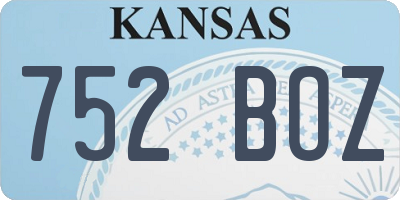 KS license plate 752BOZ