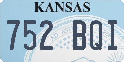 KS license plate 752BQI
