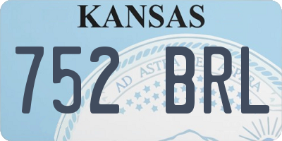 KS license plate 752BRL