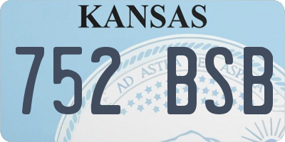 KS license plate 752BSB