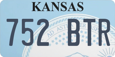 KS license plate 752BTR