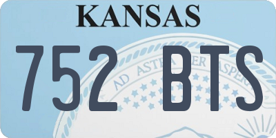 KS license plate 752BTS