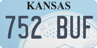 KS license plate 752BUF