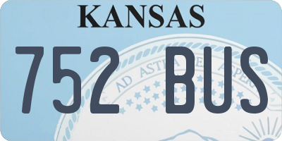 KS license plate 752BUS