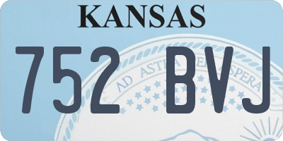 KS license plate 752BVJ
