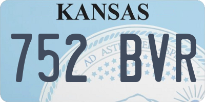 KS license plate 752BVR