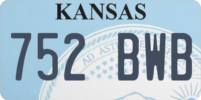 KS license plate 752BWB