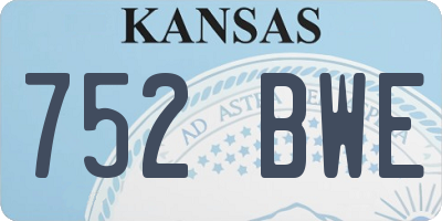 KS license plate 752BWE