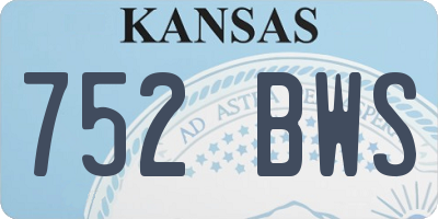 KS license plate 752BWS