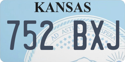 KS license plate 752BXJ