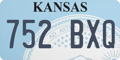 KS license plate 752BXQ