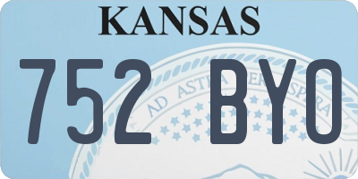 KS license plate 752BYO