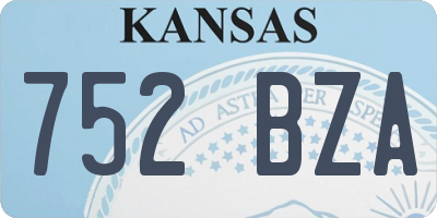 KS license plate 752BZA