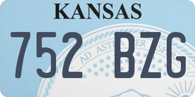 KS license plate 752BZG