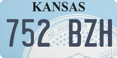 KS license plate 752BZH