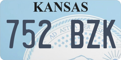 KS license plate 752BZK