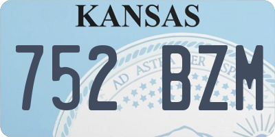 KS license plate 752BZM