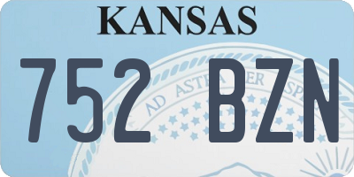 KS license plate 752BZN