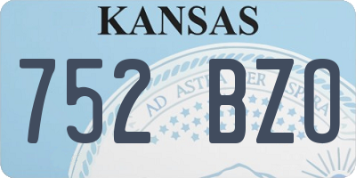 KS license plate 752BZO