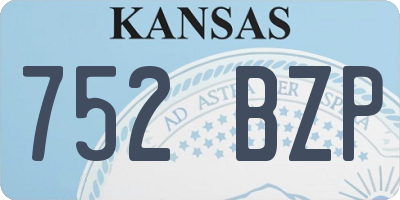 KS license plate 752BZP