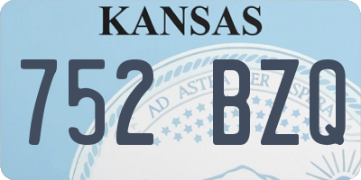 KS license plate 752BZQ