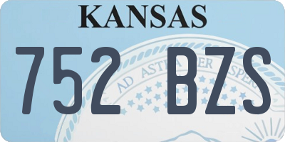 KS license plate 752BZS