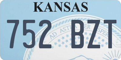KS license plate 752BZT