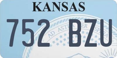 KS license plate 752BZU