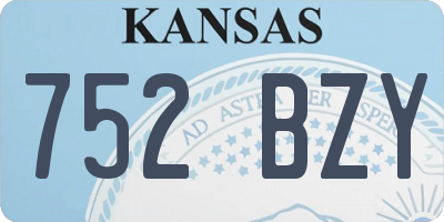 KS license plate 752BZY