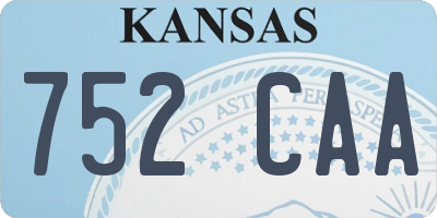KS license plate 752CAA