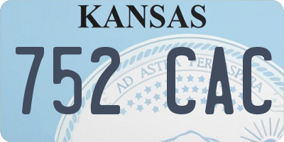 KS license plate 752CAC