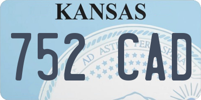 KS license plate 752CAD