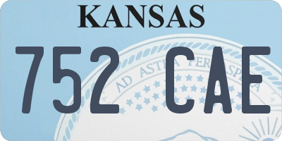 KS license plate 752CAE