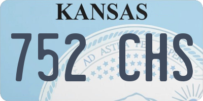 KS license plate 752CHS