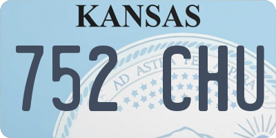 KS license plate 752CHU