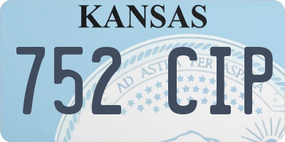 KS license plate 752CIP