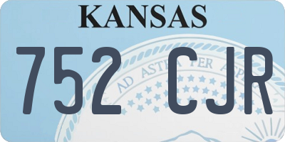 KS license plate 752CJR