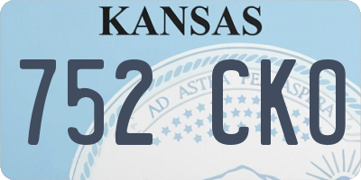 KS license plate 752CKO
