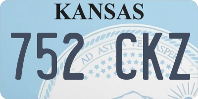 KS license plate 752CKZ