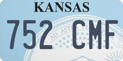 KS license plate 752CMF