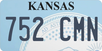 KS license plate 752CMN