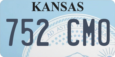 KS license plate 752CMO