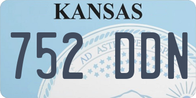 KS license plate 752DDN