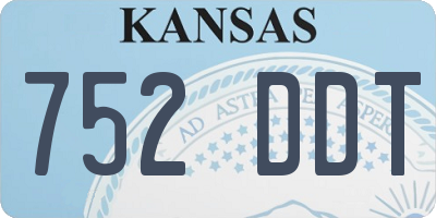 KS license plate 752DDT