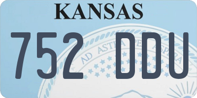 KS license plate 752DDU